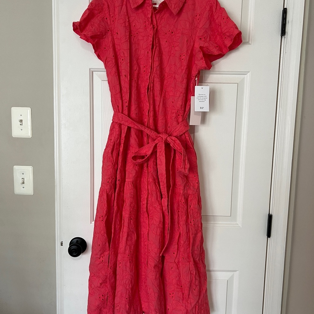 Rachel Parcell coral Eyelet Dress